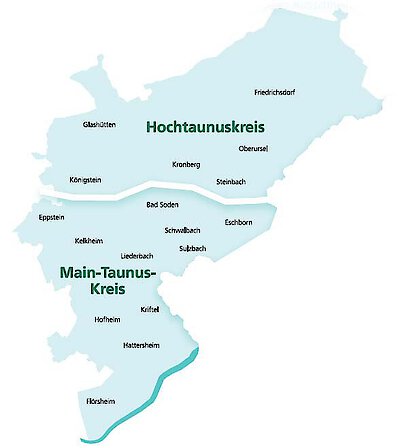 Verbreitungsgebiet Taunus Wochenblick